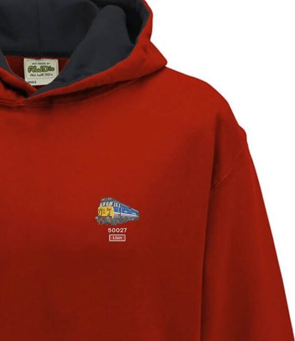 50027 Red Black Kids Hoodie
