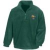 50027 Retro Forest Green Zip Neck Fleece