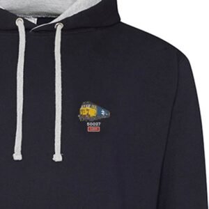 50027 Retro Navy and heather hoodie