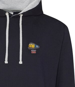 50027 Retro Navy and heather hoodie