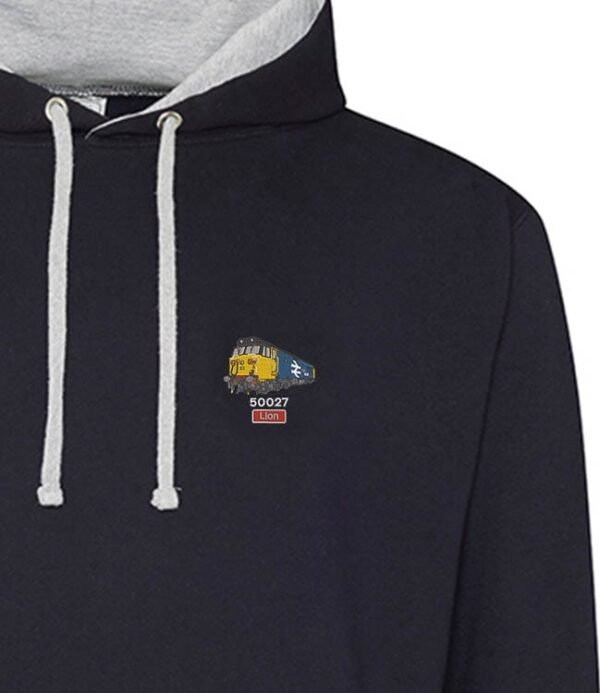 50027 Retro Navy and heather hoodie