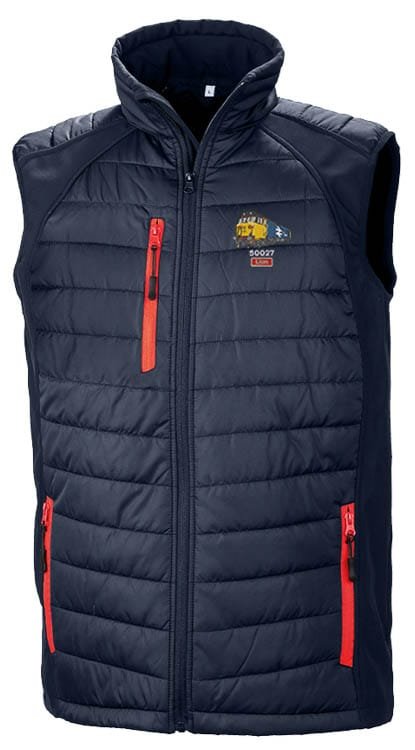 50027 Retro Navy and Red Body Warmer