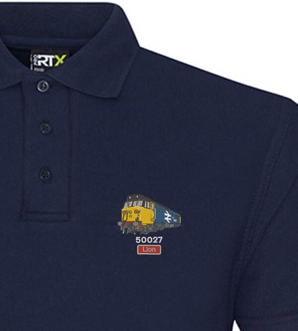 50027 Retro Navy Blue Polo