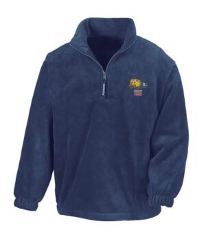 50027 Retro Navy Blue Zip Neck Fleece