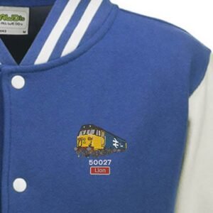 50027 Retro Royal Blue and White Varsity Jacket