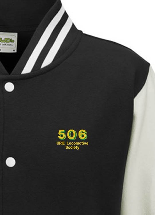 506 black white Varsity Jacket