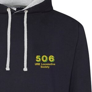506 navy blue and grey hoodie