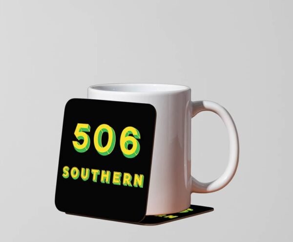 506 text Mug Coaster