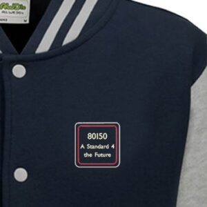 80150 Blue heather Varsity Jacket