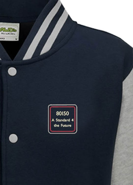 80150 Blue heather Varsity Jacket