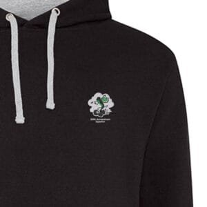 Black and Heather hoodie 369 Clothing Patch v12