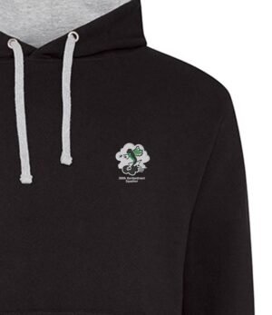 Black and Heather hoodie 369 Clothing Patch v12