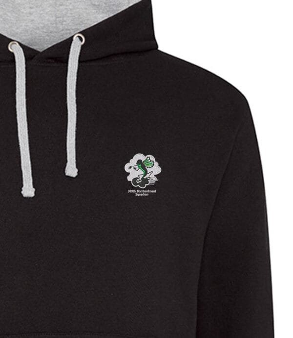 Black and Heather hoodie 369 Clothing Patch v12