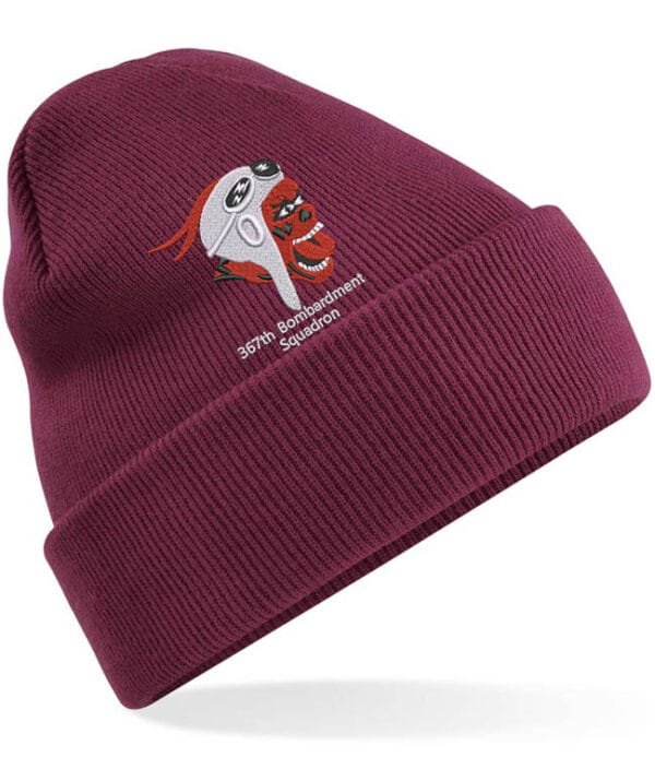 Burgundy Cuffed Beanie 367 Clothing v8