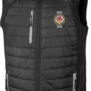 Class 20 Lion and Wheel Black Grey Body Warmer