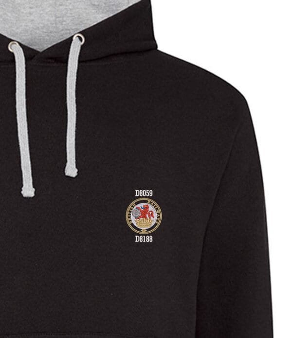Class 20 Lion and Wheel Black heather Hoodie