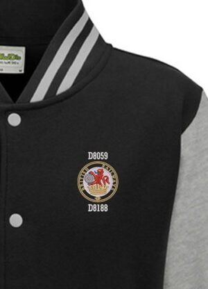 Class 20 Lion and Wheel black heather Varsity Jacket Class 20 Lion and Wheel black heather Varsity Jacket