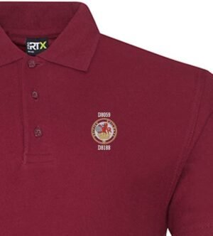 Class 20 Lion and Wheel Burgundy polo