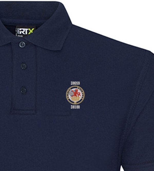 Class 20 Lion and Wheel Navy polo