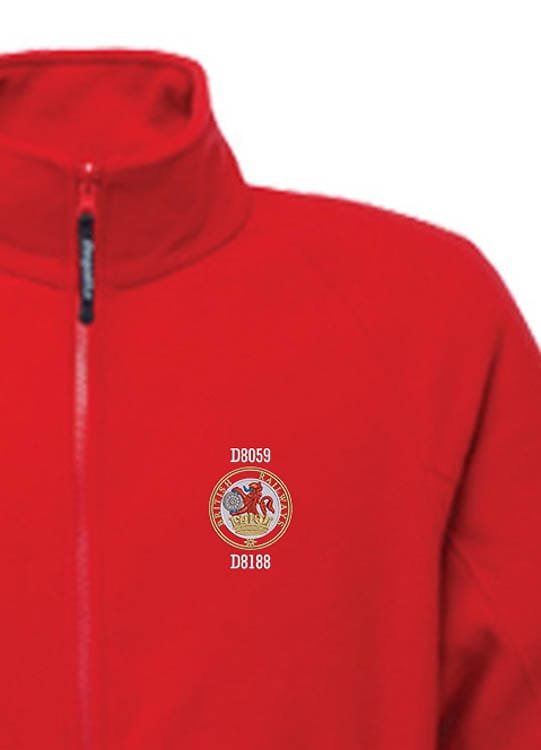 Class 20 Lion and Wheel red Fleece