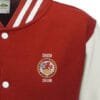 Class 20 Lion and Wheel red white Varsity Jacket