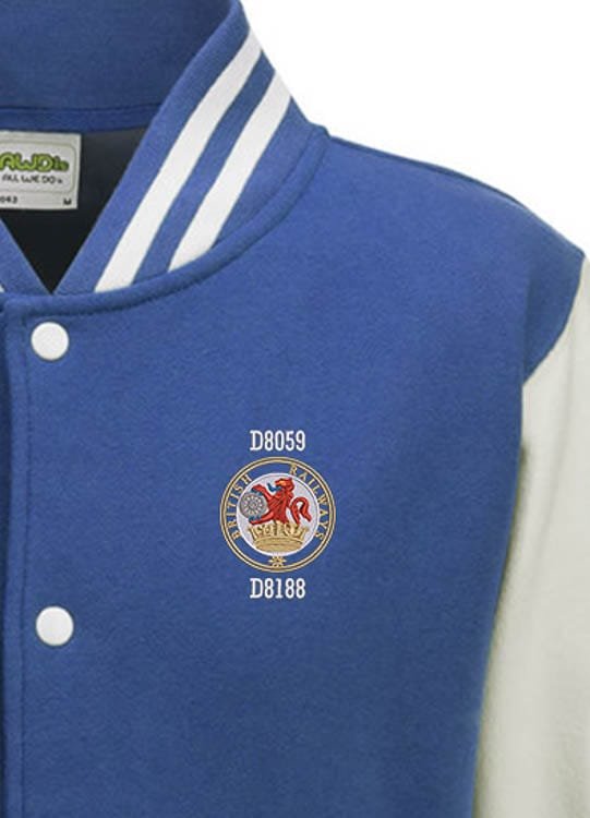 Class 20 Lion and Wheel royal blue white Varsity Jacket
