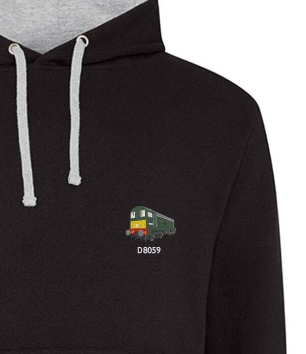D8059 Black heather Hoodie
