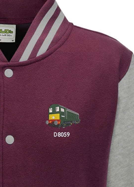 D8059 burgundy heather Varsity Jacket