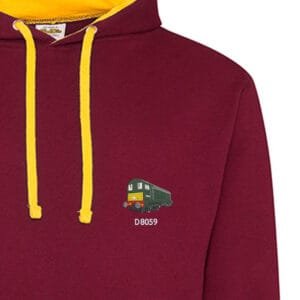 D8059 Burgundy Yellow Hoodie