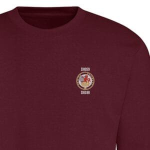 D8059 D8188 Lion and Wheel Burgundy Sweatshirt