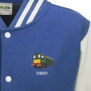 D8059 Royal Blue White Varsity Jacket