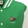 D8188 Kelly Green White Varsity Jacket