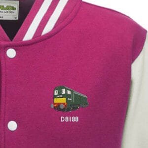 D8188 Pink White Varsity Jacket