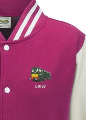 D8188 Pink White Varsity Jacket