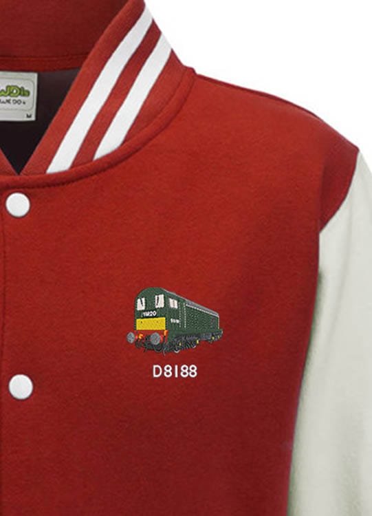 D8188 Red White Varsity Jacket