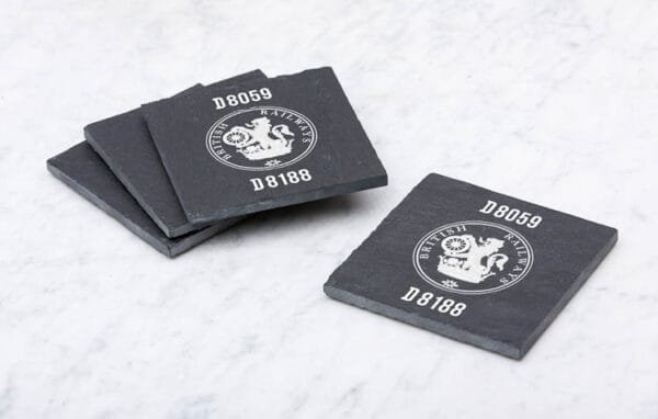Lion and Wheel Slate Coaster