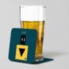 1125 Blue Data Panel Beer Coaster