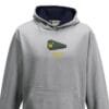 1125 Kids Grey Navy Hoodie