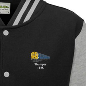 1125 Retro Black grey Varsity Jacket 1125 Retro Black grey Varsity Jacket