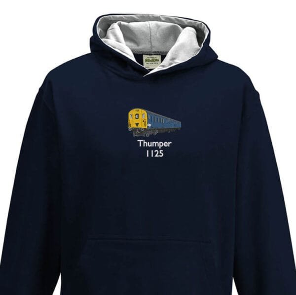 1125 Retro Kids Black Heather Hoodie
