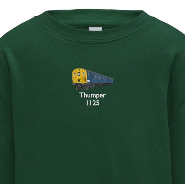 1125 Retro Kids Bottle Green Sweatshirt