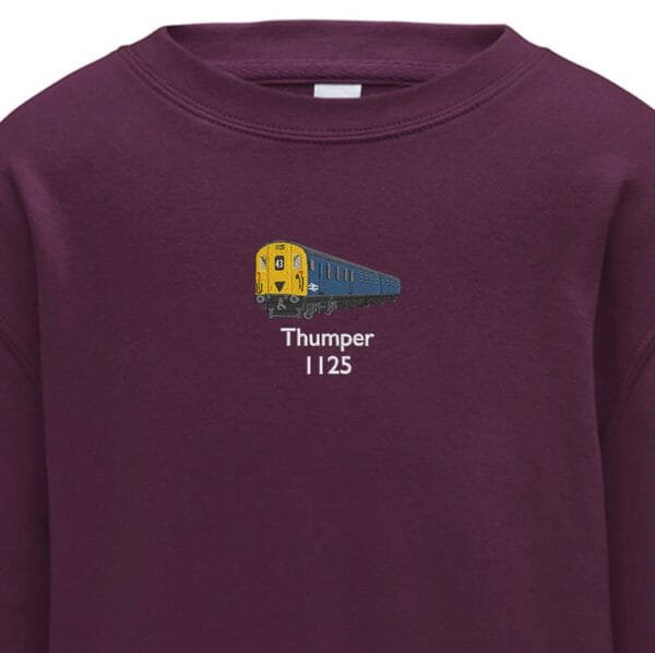 1125 Retro Kids Burgundy Sweatshirt