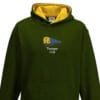 1125 Retro Kids Green Gold Hoodie