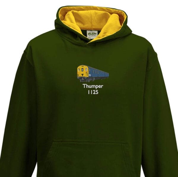 1125 Retro Kids Green Gold Hoodie