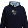 1125 Retro Kids Navy Sky Blue Hoodie
