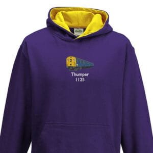 1125 Retro Kids Purple Yellow Hoodie