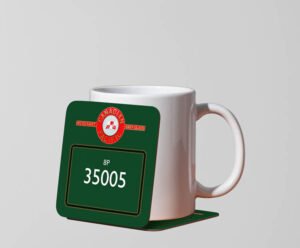35005 with name lined BR Green Mug Coaster 35005 with name lined BR Green Mug Coaster
