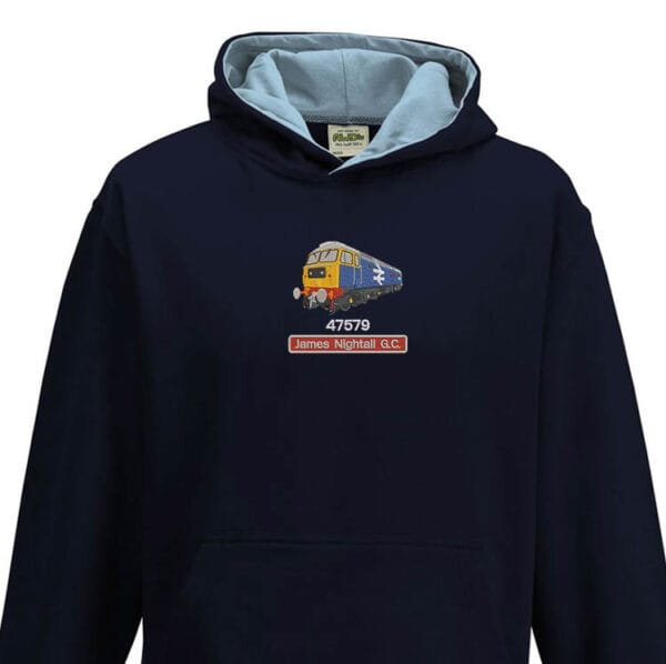 47579 Kids Navy Sky Blue Hoodie