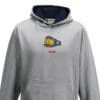 50027 retro Kids Grey Navy Hoodie