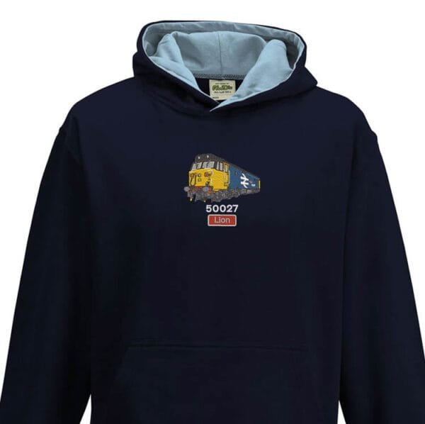 50027 retro Kids Navy Sky Blue Hoodie